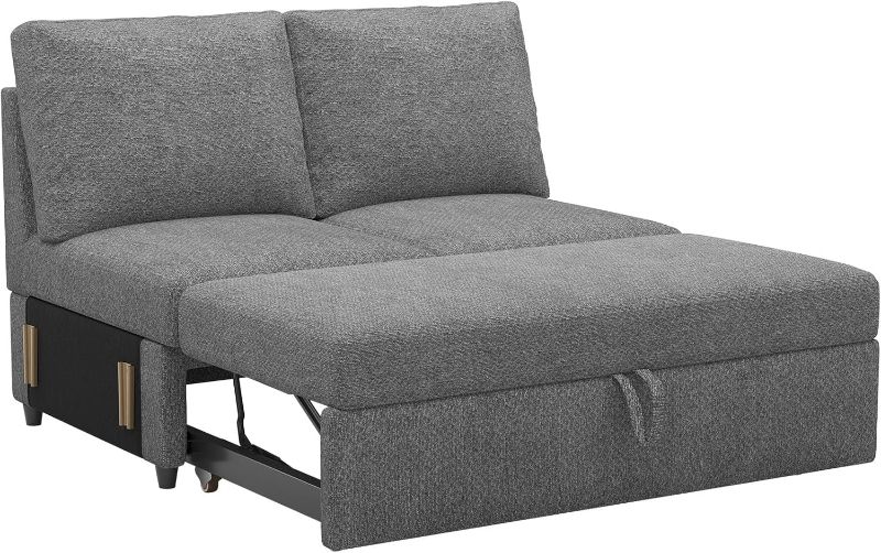 Photo 1 of  Pull Out Bed for Modular Sectional Sofa, Pull Out Couch Module for Sectional Sleeper Sofa Bed, Light Grey