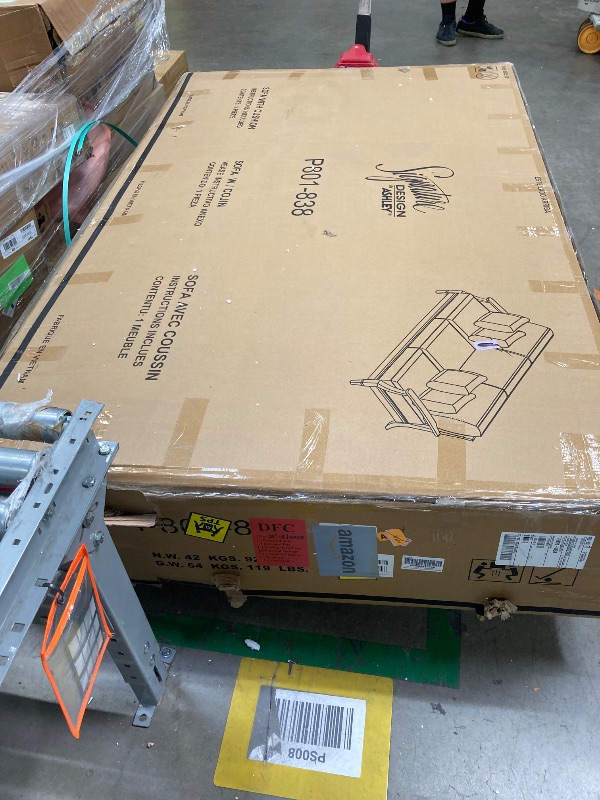 Photo 1 of
Signature Design by Ashley Clare View Coastal Outdoor Patio Eucalyptus Sofa with Cushions, Beige