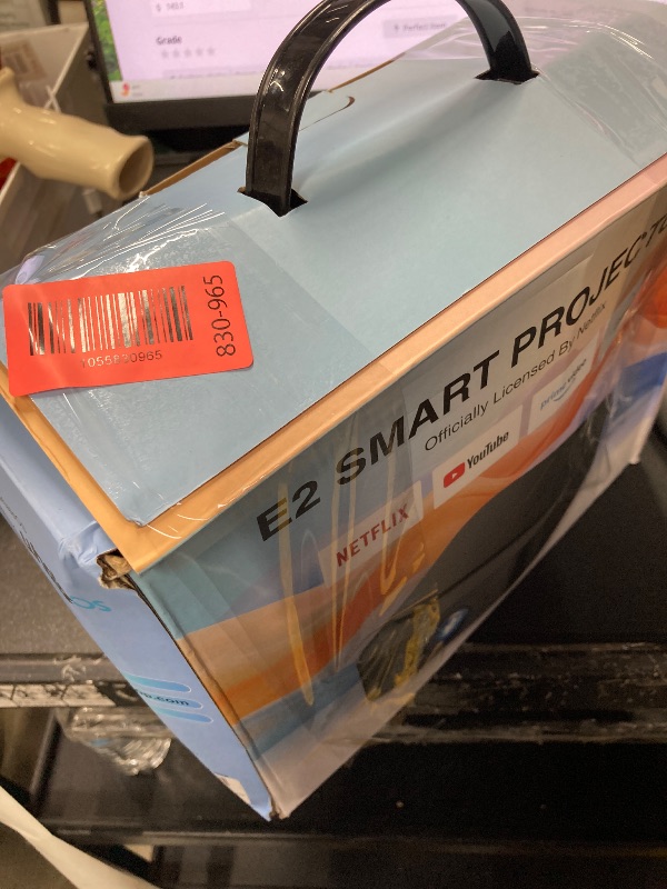 Photo 1 of [2025 Netflix-Licensed | 386+ Built-in Apps] DBPOWER E2 Smart Projector with WiFi and Bluetooth, Mini Projector 4K Support with Netflix, Youtube, Disney+, Hulu, Max, Crunchyroll w Portable Case