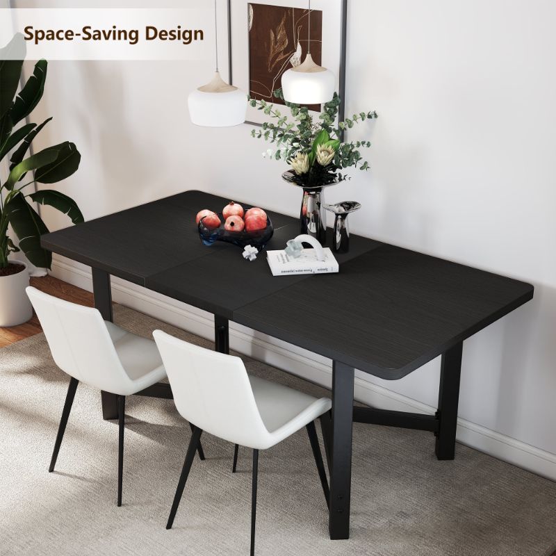 Photo 1 of *** ONLY TABLE ***Cocosity 47"-63" Black Rectangle Extendable Kichen Dining Table for Small Home Office Apartment Gathering Party

