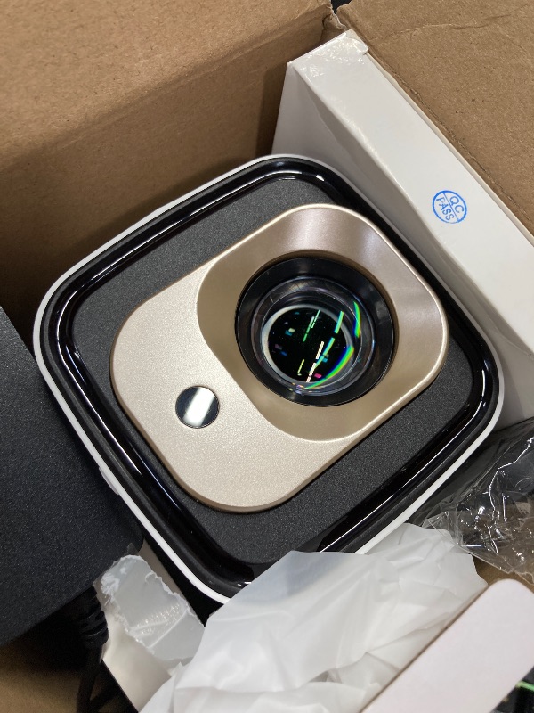 Photo 1 of ?Auto Focus&1080P?Magcubic Mini Smart Projector with 4K Support, Portable Projector with Wifi and Bluetooth, 5W Speaker, Built in Apps, Voice Control, Outdoor Movie Projector