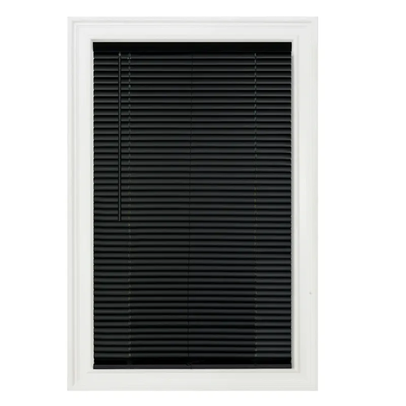 Photo 1 of 
Achim 1" GII Deluxe Sundown Indoor Cordless Black Vinyl Room Darkening Mini Blind, 35" W x 64" L
