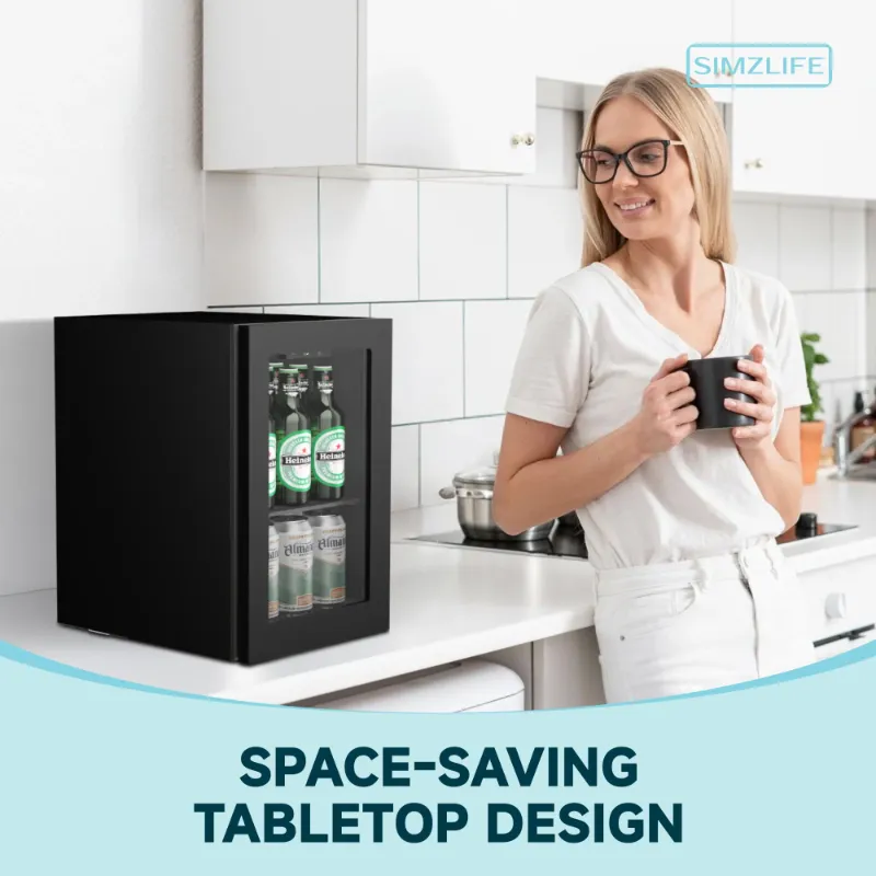 Photo 1 of *** DIRTY END VERY USED ***
Simzlife 6 Bottles and 24 Cans Mini Beverage Refrigerator & Portable Wine Cooler Refrigerator with Glass Door, Mini Countertop Wine Fridge for Home/Office/Bar,Black
