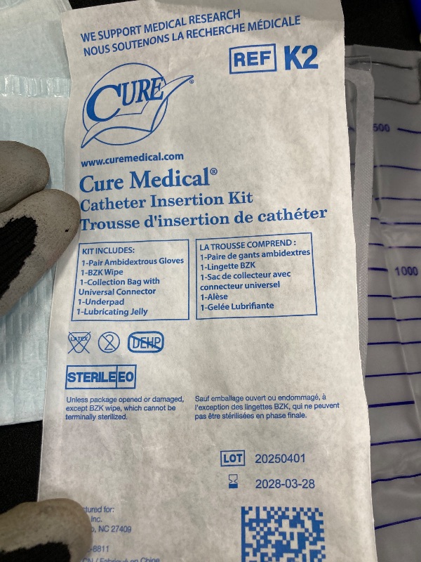 Photo 1 of  CURE MEDICAL  
KIT  CATHETER INSERTION 