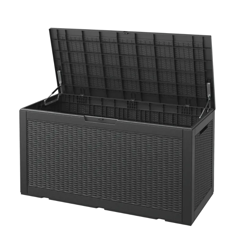 Photo 1 of 
Bifanuo 100 Gallon Deck Box Lockable Resin Outdoor Storage Box Waterproof Outdoor Container for Patio Furniture Cushions, Pillow