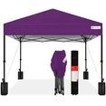 Photo 1 of **the colors is black**Best Choice Products 12x12ft Easy Setup Pop Up Canopy w/ 1-Button Setup, Wheeled Case, 4 Weight Bags - Amethyst Purple