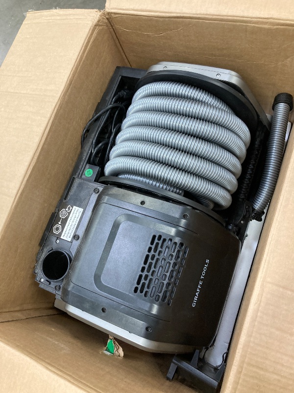 Photo 1 of ***(MISSING PART -SELLING AS IS )***
Giraffe Tools Grandstorm Retractable Vacuum Cleaner Wall-Mounted, Shop Wet Dry Vacuum Cleaner with 6 Nozzles for Car Detailing Remote Control Garage Vacuum, Grey