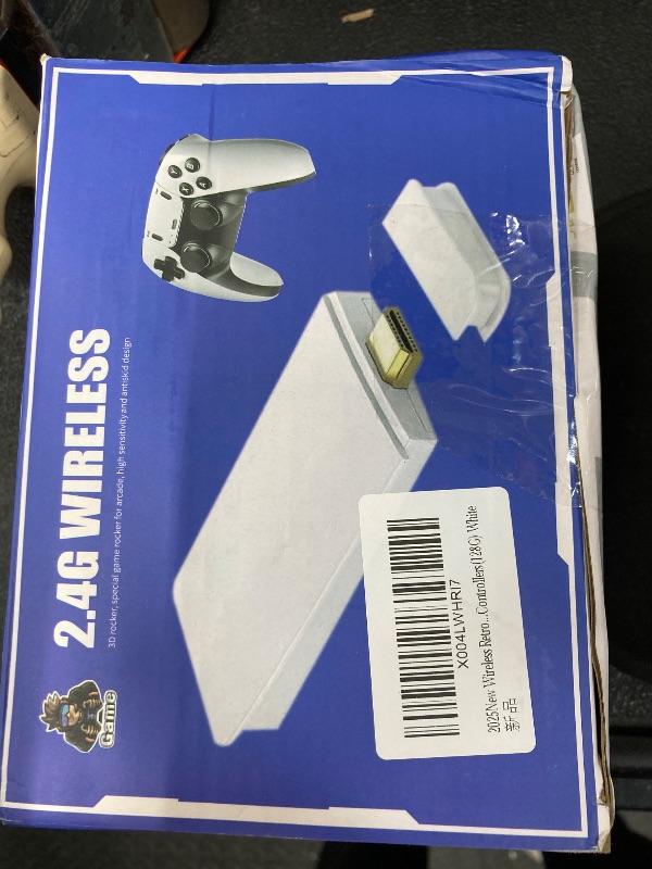 Photo 1 of **MISSING ADAPTER AND DISC**2025New Wireless Retro Game Console,40000+Games and 23 Emulators?Plug and play 4K HD HDMI TV Game Stick?with Dual 2.4G Wireless Controllers(128G) White