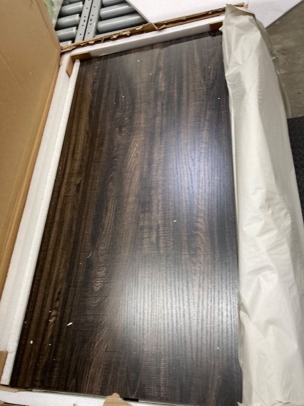 Photo 1 of ** Different Color See second Picture ** Dextrus Farmhouse Square Particle Board Coffee Table with Half Open Storage Compartment, Rustic Oak
