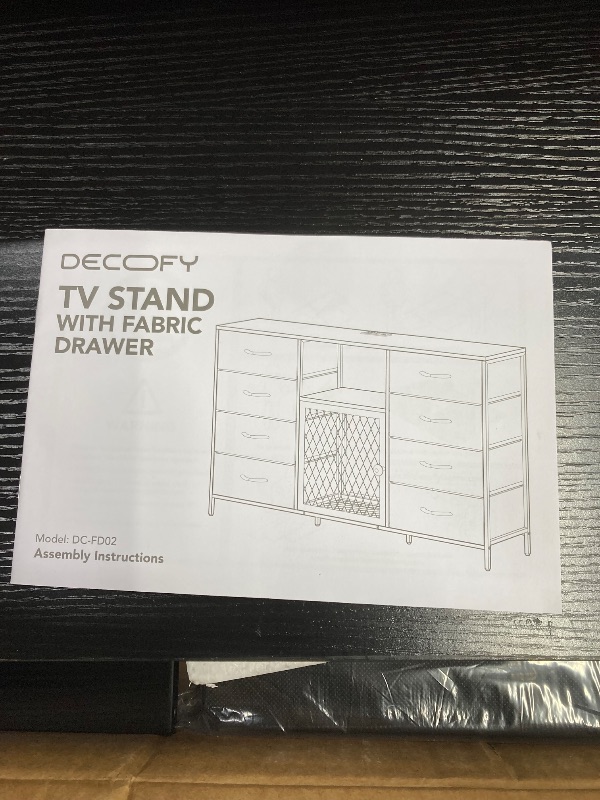 Photo 1 of *Crack in the top* DECOMFY TV Stand with Fabric Drawer