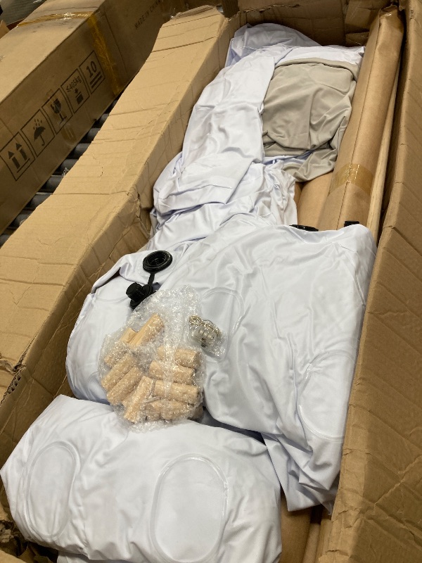 Photo 1 of *No Pillows* Wesnoy 6 Sets Teepee Tent for Kids with Inflatable Airbed, Fitted Sheet and Pillow Inserts Toddler Play Tent White Washable Foldable for Indoor Outdoor Boys Girls Slumber Party Sleepover Playhouse