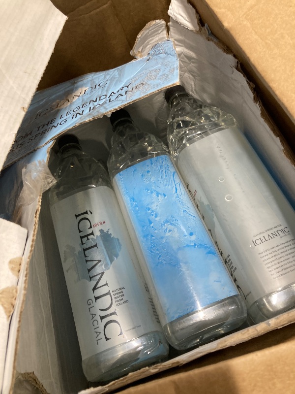 Photo 1 of *Missing 3 bottles/ONLY 9* Icelandic Glacial Still 1.5 liter PET bottle, 12 pack