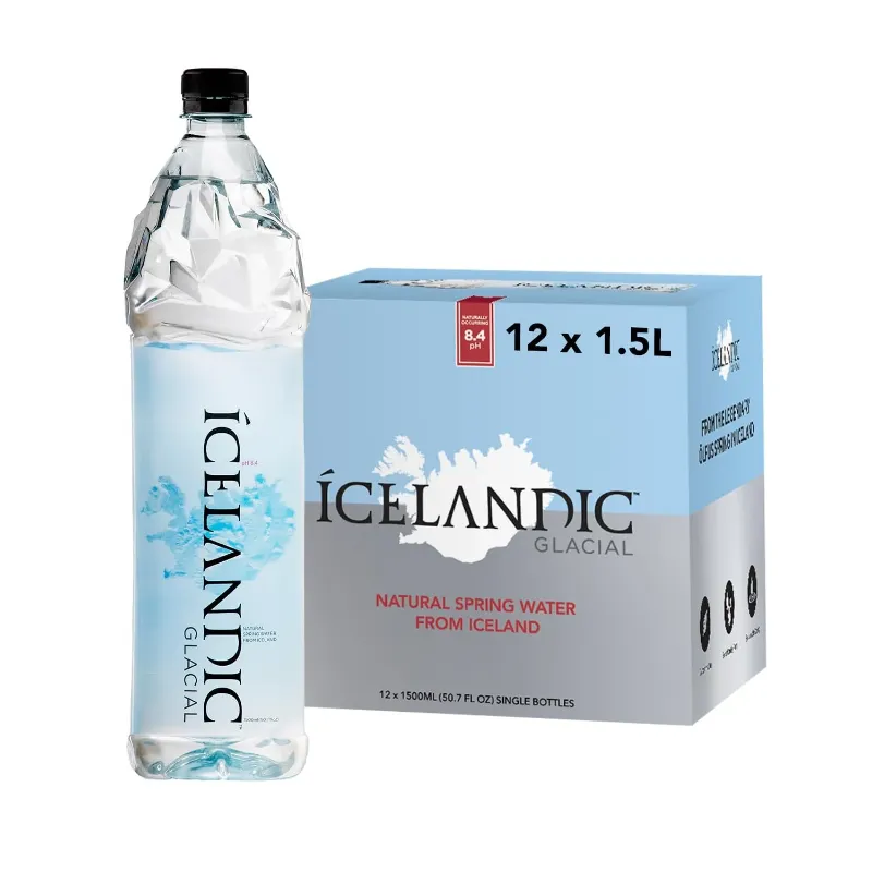 Photo 1 of *Missing 3 bottles/ONLY 9* Icelandic Glacial Still 1.5 liter PET bottle, 12 pack