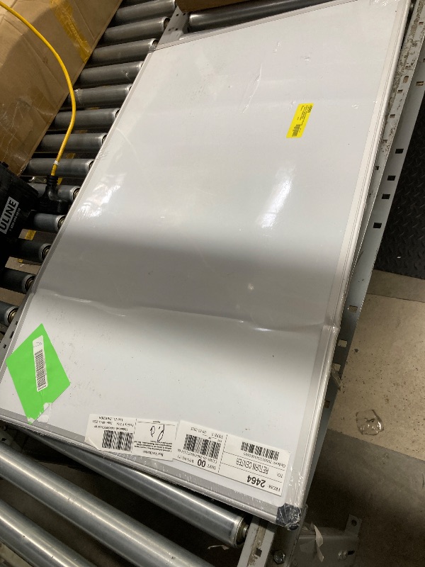 Photo 1 of *Dented/Damage to frame* VUSIGN Magnetic Dry Erase Whiteboard, 36 X 24 Inches, Wall Mounted with Pen Tray, Silver Aluminium Frame
