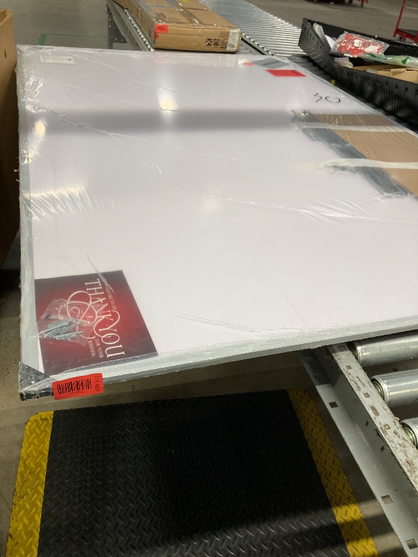 Photo 1 of *Dented* VIZ-PRO Dry Erase Board/Magnetic Whiteboard, 72 x 48 Inches, Large Wall Mounted Board for School Office and Home 6' x 4'