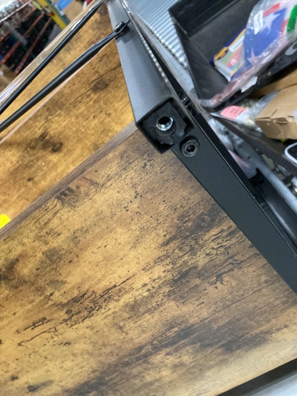 Photo 1 of *Missing a foot* Behost Kitchen Baker's Rack Storage Shelf Microwave Cart Oven Stand Coffee Bar,Rustic Brown