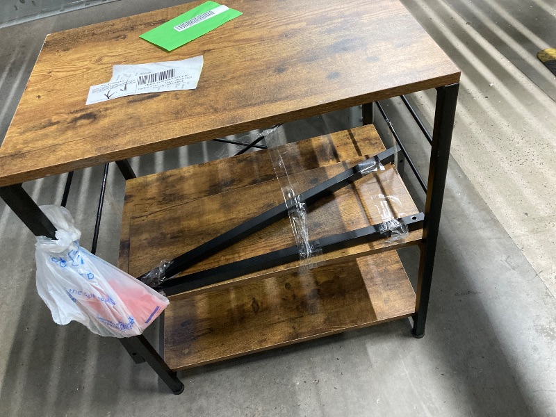 Photo 1 of *Missing a foot* Behost Kitchen Baker's Rack Storage Shelf Microwave Cart Oven Stand Coffee Bar,Rustic Brown