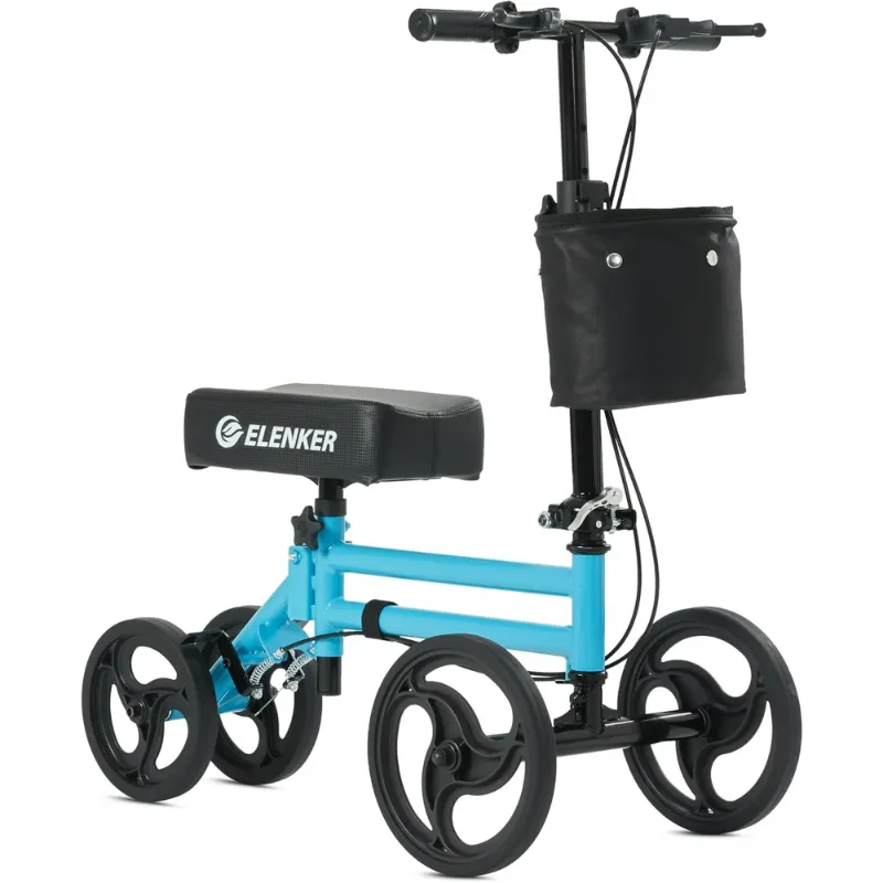 Photo 1 of  ELENKER Steerable Knee Scooter for Foot Injuries Ankles Surgery, Blue
