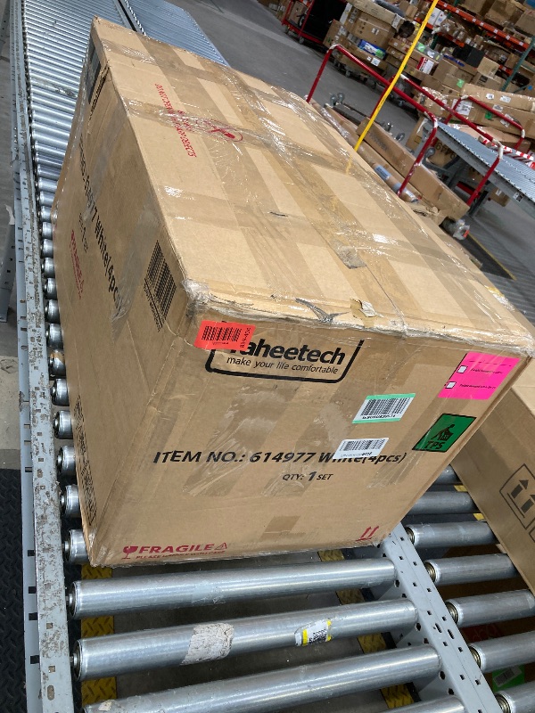 Photo 1 of *Heavy* Yaheetech Dining Chair Set of 4 Faux Leather Parson Chair Modern Kitchen Living Room Side Chair Upholstered Padded Armless Chair with Solid Wood Legs