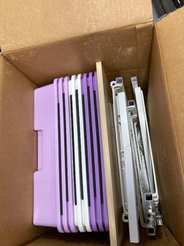 Photo 1 of **NOT IN ORIGINAL PACKAGE/NO INSTRUCTIONS**SYKIARIOL Rolling Cart with Drawers,Utility Cart With 8 Drawers and Wooden Tabletop for Living Room,Classroom,Bedroom,Bathroom,Dorm,Office,Purple