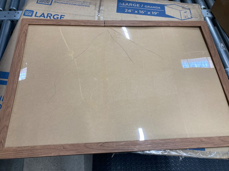 Photo 1 of *Cracked Frame/ Broken Plastic* MCS Museum Poster Frame 24x36 Medium Oak, Vertical & Horizontal Wall Hanging Large Picture Frame for Photos, Posters & Art Prints (1-Pack)