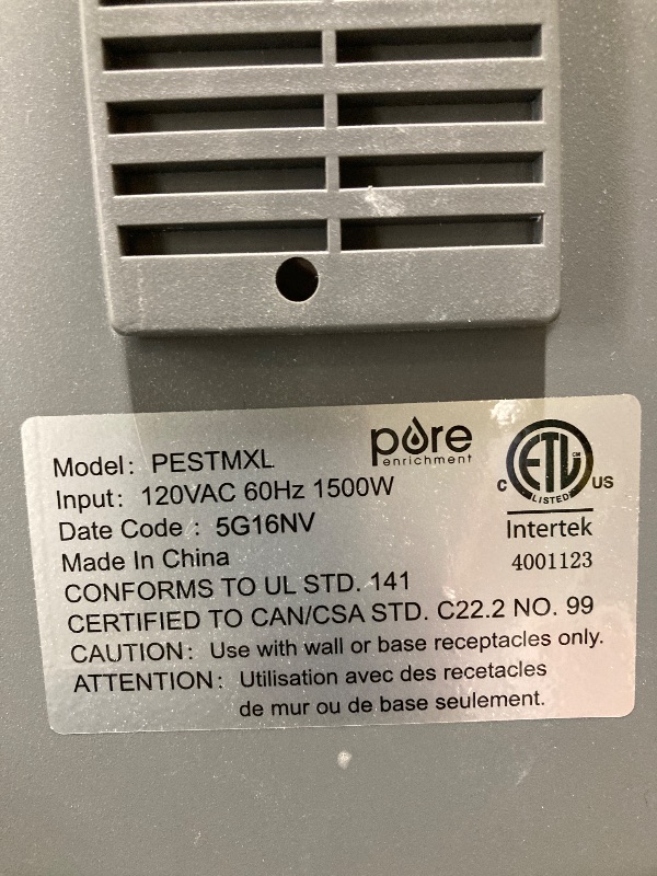 Photo 1 of ***(PARTS ONLY - SELLING AS PARTS ONLY)***
Pure Enrichment PureSteam XL Standing Fabric Steamer - Professional Wrinkle Remover Heats in 45 Seconds; 1/2-Gallon Tank for 1 Hour of Steaming; Easy-Roll Wheels, Garment Hanger, & Fabric Brush ***(BOX RIPPED/