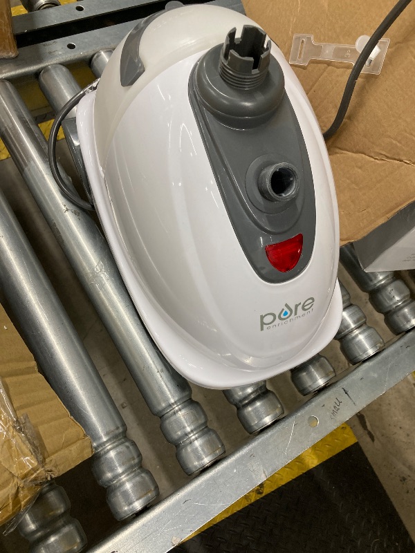 Photo 1 of ***(PARTS ONLY - SELLING AS PARTS ONLY)***
Pure Enrichment PureSteam XL Standing Fabric Steamer - Professional Wrinkle Remover Heats in 45 Seconds; 1/2-Gallon Tank for 1 Hour of Steaming; Easy-Roll Wheels, Garment Hanger, & Fabric Brush ***(BOX RIPPED/