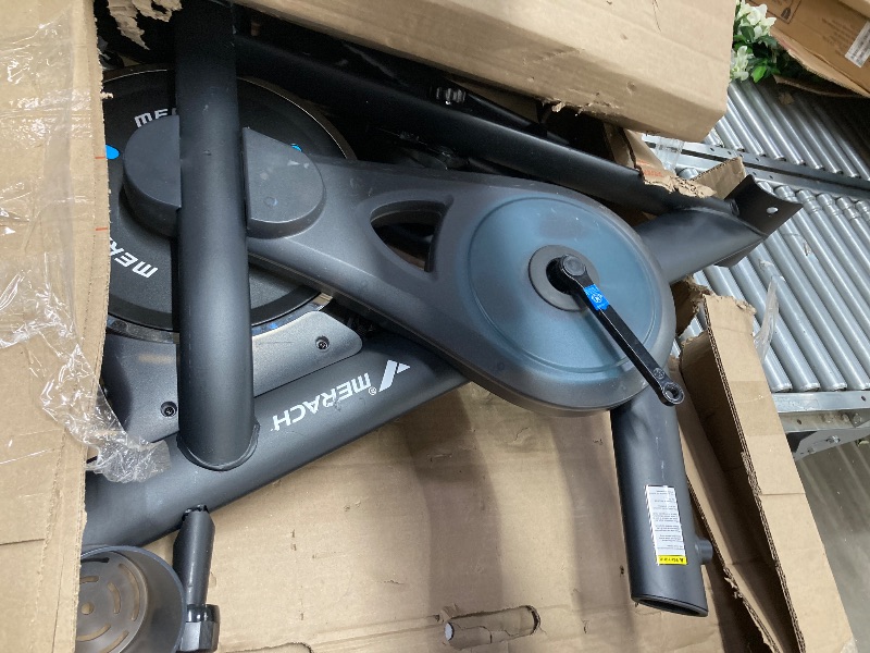 Photo 1 of ***used***MERACH Exercise Bike, Brake Pad Stationary Bike with Exclusive App, Low Noise Indoor Cycling Bike with 300lbs Weight Capacity, Tablet Mount and Fitness Courses for Weight Loss