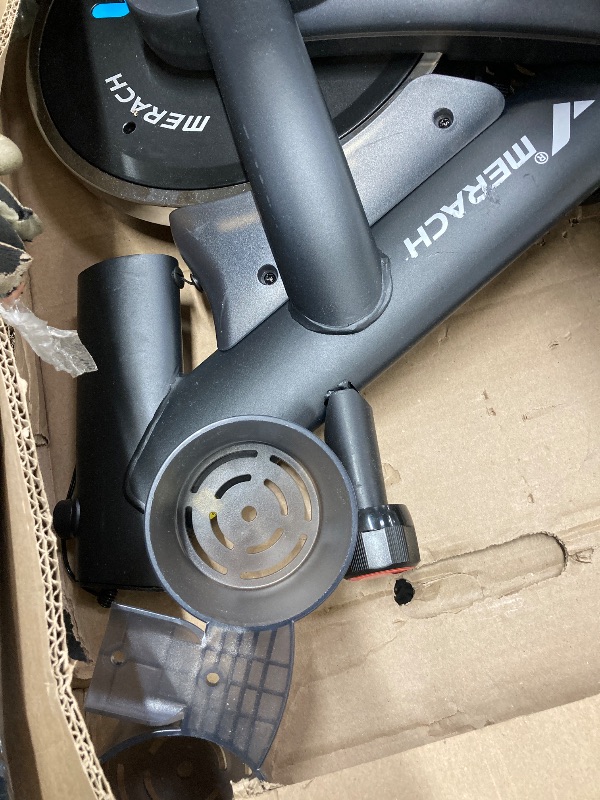 Photo 1 of ***used***MERACH Exercise Bike, Brake Pad Stationary Bike with Exclusive App, Low Noise Indoor Cycling Bike with 300lbs Weight Capacity, Tablet Mount and Fitness Courses for Weight Loss