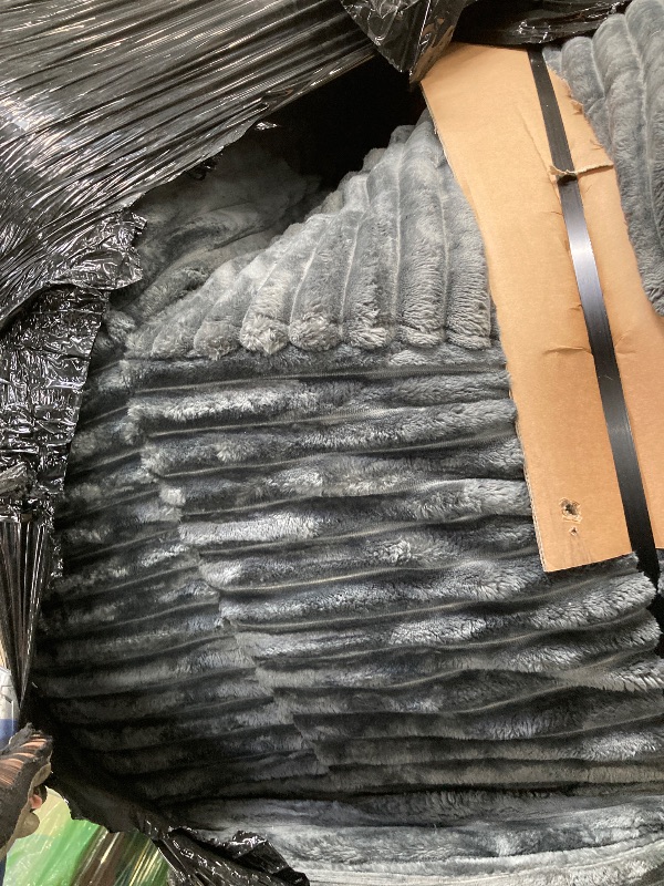 Photo 1 of ***** used + partial set ***Vesgantti 106" Boneless Couch with Chaise, Deep Seat Comfy Cloud Modular Sofa Corduroy Memory Foam Sectional Couches for Living Room Bedroom, No Assembly Required (Grey, Left-Facing Chaise)