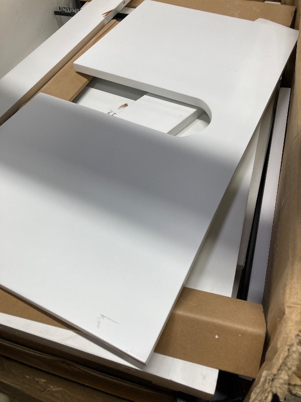 Photo 1 of **used***********Merax 30" Bathroom Vanity with Single Ceramic Sink, Freestanding Modern Vanities Cabinet & Adjustable Storage Shelf, Dual Door Shelves and 1 Divided Drawer, Soft Closing Doors, Solid Wood Frame, White