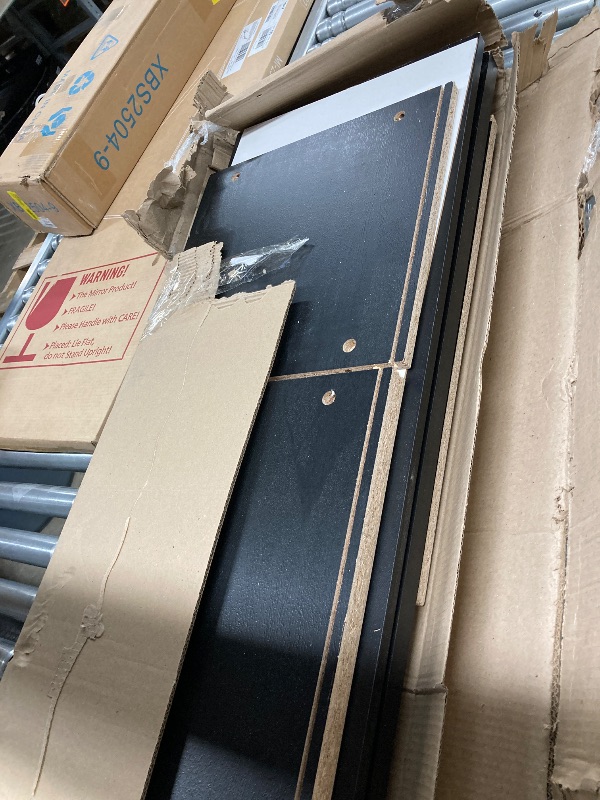 Photo 1 of ***MISSING PARTS +  USED******MADESA TV Stand for TV's up to 80 Inches, Entertainment Center 71L Wood in Black | 19 H X 71 W X 15 D in | Wayfair 69228N1CF
