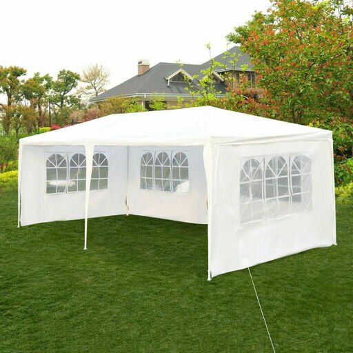 Photo 1 of ***USED******10 Ft. X 20 Ft. White Canopy Tent Wedding Party Tent with 4 Side Walls Carry Bag
