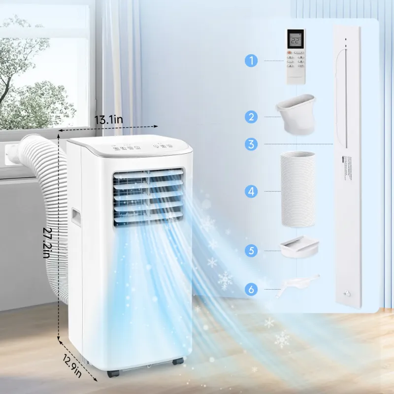 Photo 1 of ******used*  missing parts***Tolsprint Portable Air Conditioners, 8500 BTU 3 In1 Air Conditioner with Remote Control,Portable AC Cooling Range up to 360 Sq.ft, Windows Kit,Brush,White
