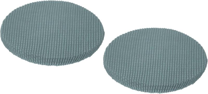 Photo 1 of **Picture is for reference only. This item contains one seat cover only; Multi use purpose**
Round Bar Stool Covers With Elastic Bands, Seat Cushions for Chairs, Stool Slipcovers - Cypress Green