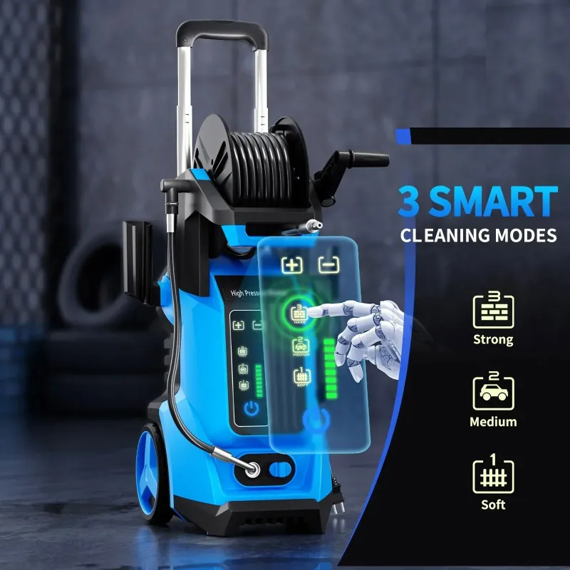 Photo 1 of **MISSING PARTS-N0 ROD**SUGIFT Electric Pressure Washer - 3800 PSI + 2.8 GPM High Pressure Washers with 4 Interchangeable Nozzles and Foam Cannon Hose Reel Power Washers Electric P