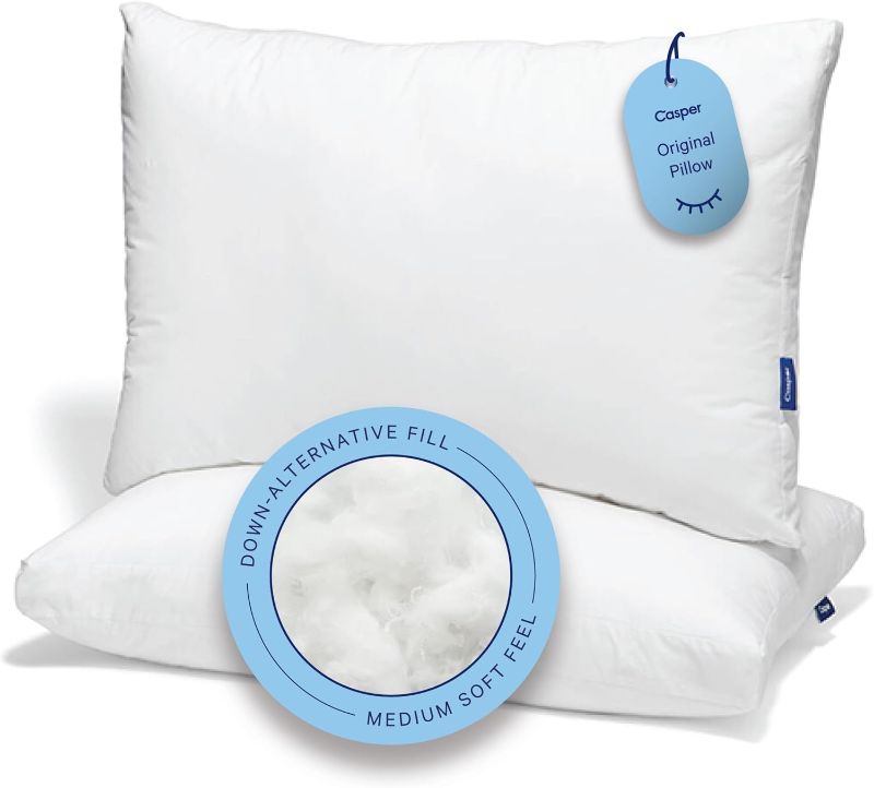 Photo 1 of ***used*****Casper Original Pillow for Sleeping, Standard, White, Two Pack