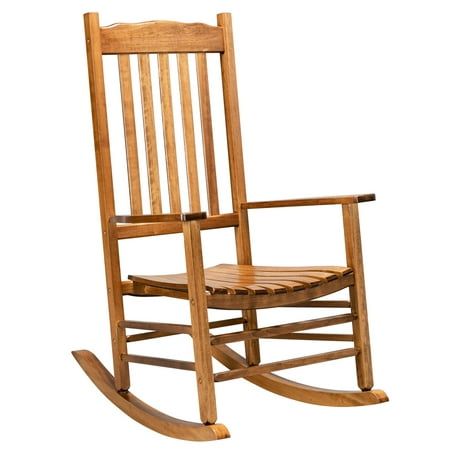 Photo 1 of ***used + minor damage *****Ktaxon Outdoor Rocking Chair Outdoor Classic Wood Rocker Sturdy Wood Frame Porch Rocker for Cozy