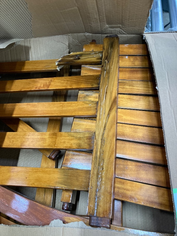 Photo 1 of ***used + minor damage *****Ktaxon Outdoor Rocking Chair Outdoor Classic Wood Rocker Sturdy Wood Frame Porch Rocker for Cozy