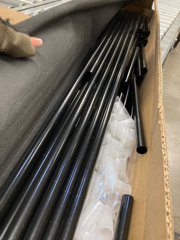 Photo 1 of **minor damage*** it has a little cut****Zimtown 10-Tier 50 Pairs Shoe Rack Non-woven Fabric Shoe Tower Shoe Shelf Stand Shoe Storage Organizer Cabinet for Entryway Closet, Black Finish