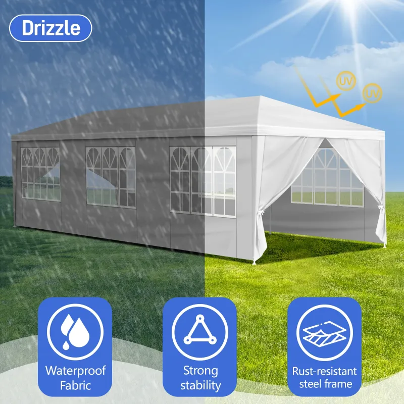 Photo 1 of ****used/******Ktaxon 10 X 30 Canopy Tent with 7 Side Walls for Party Wedding Camping and BBQ