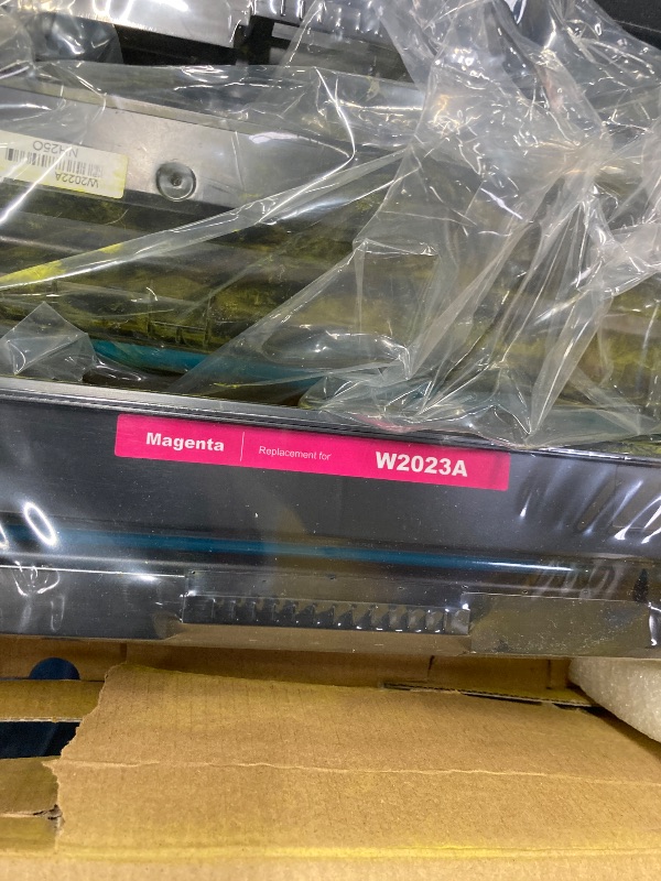 Photo 1 of ***ONE UNSEALED CARTRIDGE -SELLING AS IS*** 414A Toner Cartridges 4 Pack (with Chip) Compatible Replacement for HP 414A 414X for Color Laserjet Pro MFP M479fdw M479fdn M479dw Pro M454dw M454dn M479 M454 Printer Ink W2020A W2020X High Yield ***(BOX RIPPED