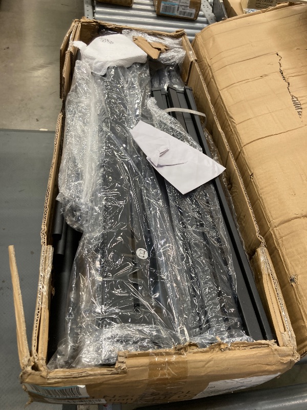 Photo 1 of ***MISSING HARDWARE**Kinshionroyal 14 Inch Full Size Bed Frame No Box Spring Needed,Metal Platform with Headboard and Footboard,Heavy Duty Slats Support Easy Assemble Noise Free(Black and Rhombus)