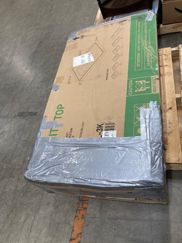 Photo 1 of ***(TOP ONLY -SELLING AS INCOMPLETE)*** GETPRO Vanity Top 42 in. W x 22 in. D Solid Surface Cultured Marble Bathroom Vanity sink Top and Integrated Backsplash Left Offset White Vanity Countertop with 4 inch Faucet Hole