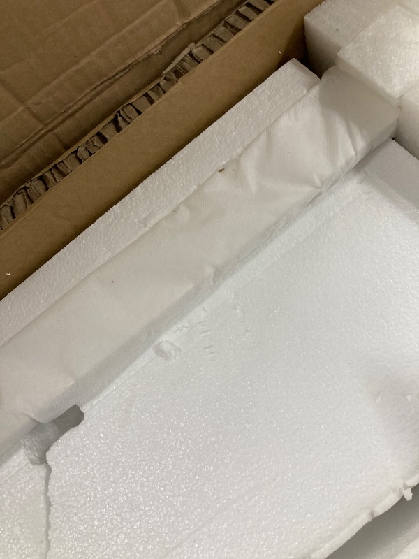 Photo 1 of ***(TOP ONLY -SELLING AS INCOMPLETE)*** GETPRO Vanity Top 42 in. W x 22 in. D Solid Surface Cultured Marble Bathroom Vanity sink Top and Integrated Backsplash Left Offset White Vanity Countertop with 4 inch Faucet Hole