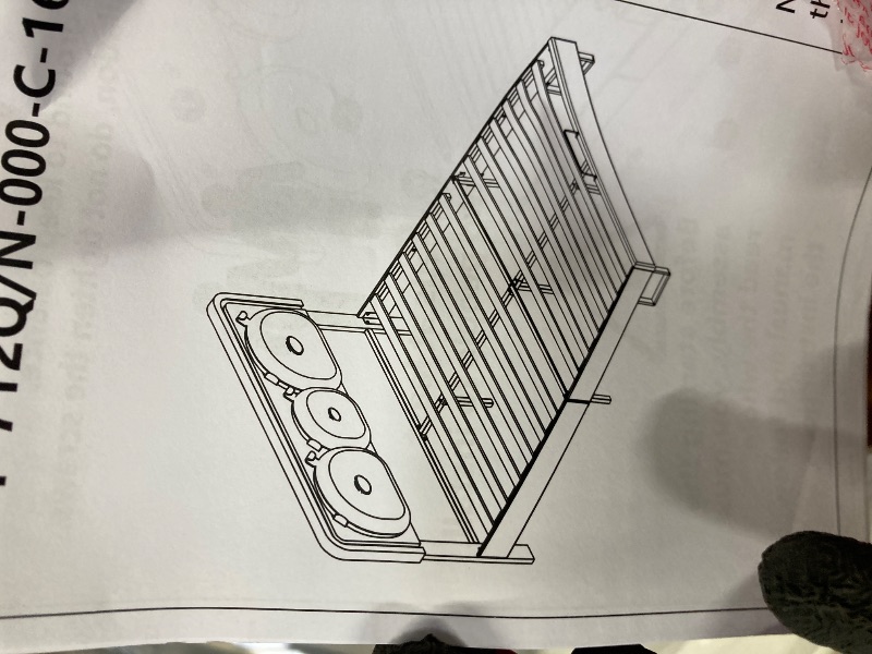 Photo 1 of ***Missing parts*******Missing parts****Bed Frame Queen with Boucle Upholstered Headboard, Girls Bed with 2 Drawers, Solid Wood Slats Support, No Box Spring Needed/Easy Assembly, White Bed Frame Queen