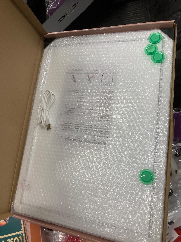 Photo 1 of **MISSING MAGNETS**Rechargeable Standard A3 Light Pad, Ultra Bright Light Board for Diamond Painting, Ultra-Thin Side Button Design Tracing Light Box, 3 Colours 6 Levels Brightness Light Pad for Weeding Vinyl Tracing