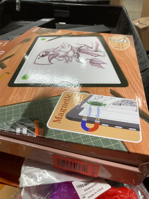 Photo 1 of **MISSING MAGNETS**Rechargeable Standard A3 Light Pad, Ultra Bright Light Board for Diamond Painting, Ultra-Thin Side Button Design Tracing Light Box, 3 Colours 6 Levels Brightness Light Pad for Weeding Vinyl Tracing