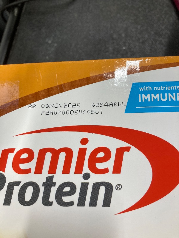 Photo 1 of **exp; nov 09 2025**Premier Protein Shake, Caramel, 30g Protein 1g Sugar 24 Vitamins Minerals Nutrients to Support Immune Health, 11.5 fl oz (Pack of 6)