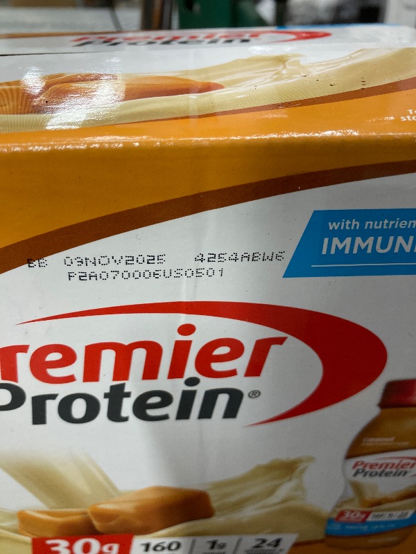 Photo 1 of **EXP NOV  09 2025*8Premier Protein Shake, Caramel, 30g Protein 1g Sugar 24 Vitamins Minerals Nutrients to Support Immune Health, 11.5 fl oz (Pack of 6)